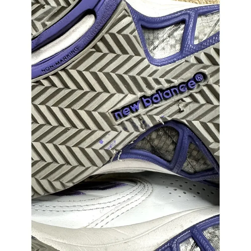 New Balance 806W Retro Hard Court Tennis Sneakers White Leather Size 8.5